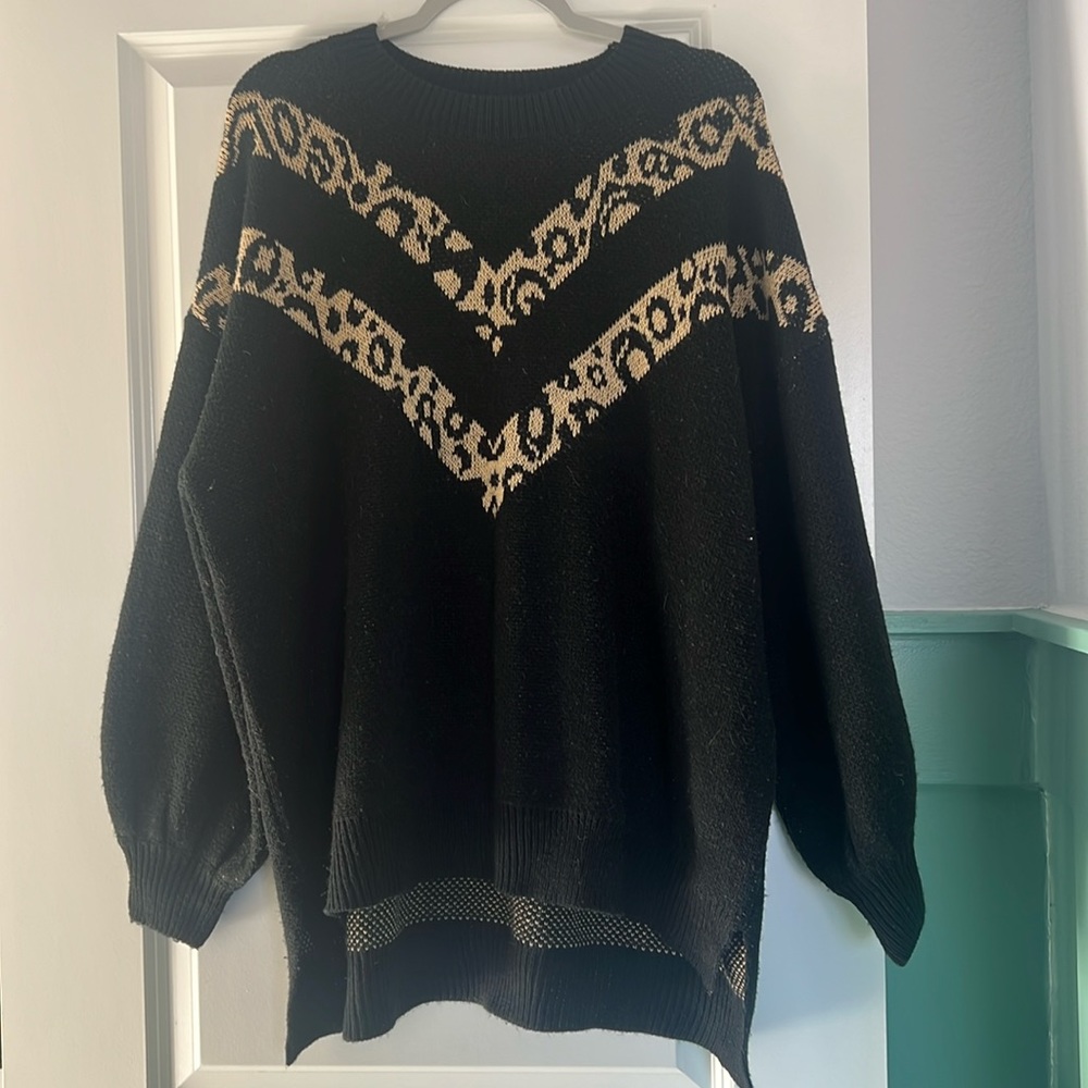 Oversized tunic sweater